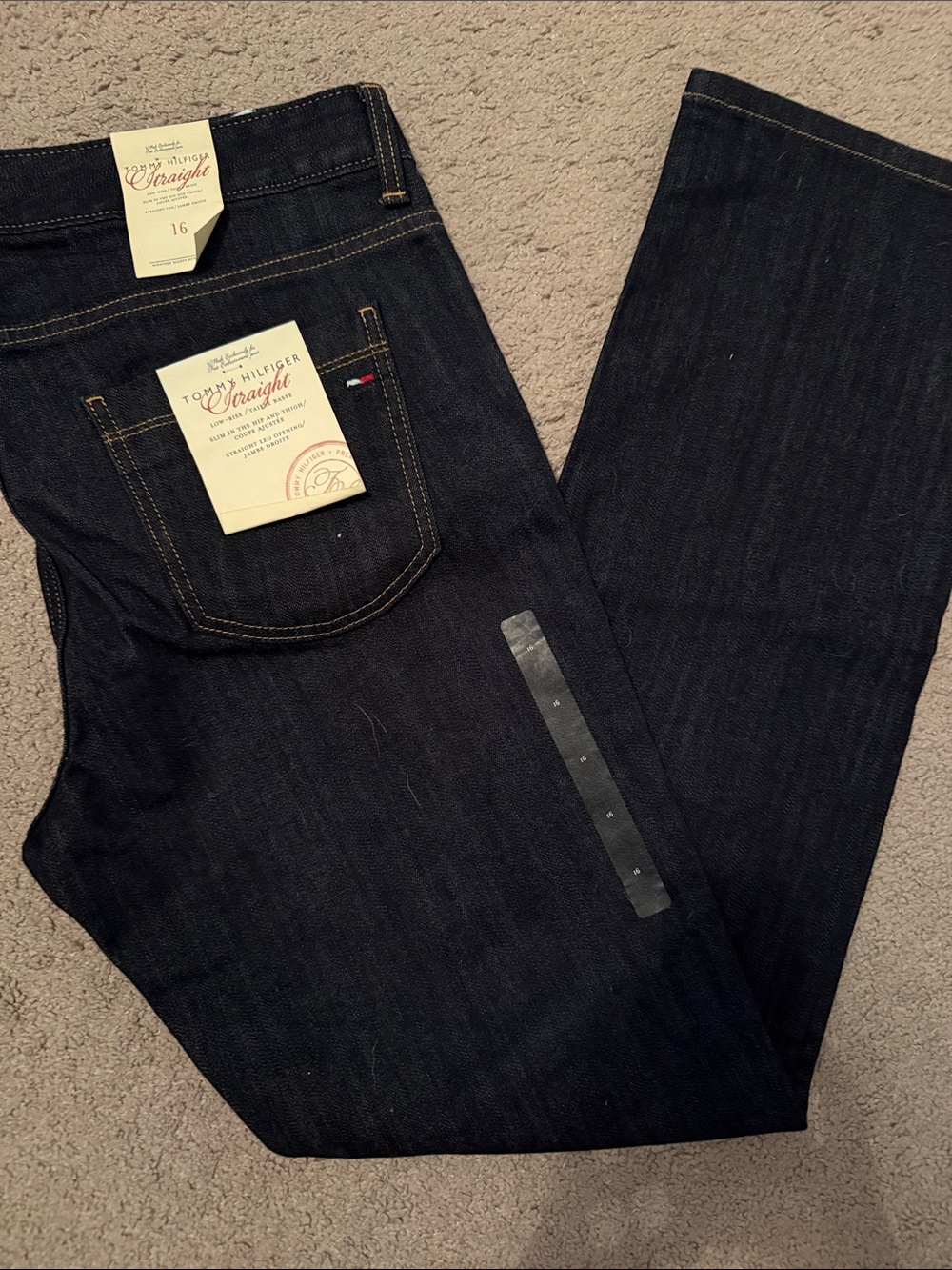 Tommy Hilfiger Women’s Straight Jeans - Dark Indigo - Low Rise - 16